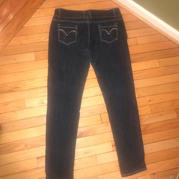 LAST Premium Denim Jeans Dark Blue Jeans w/Silver - Picture 2 of 6